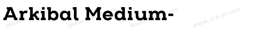 Arkibal Medium字体转换